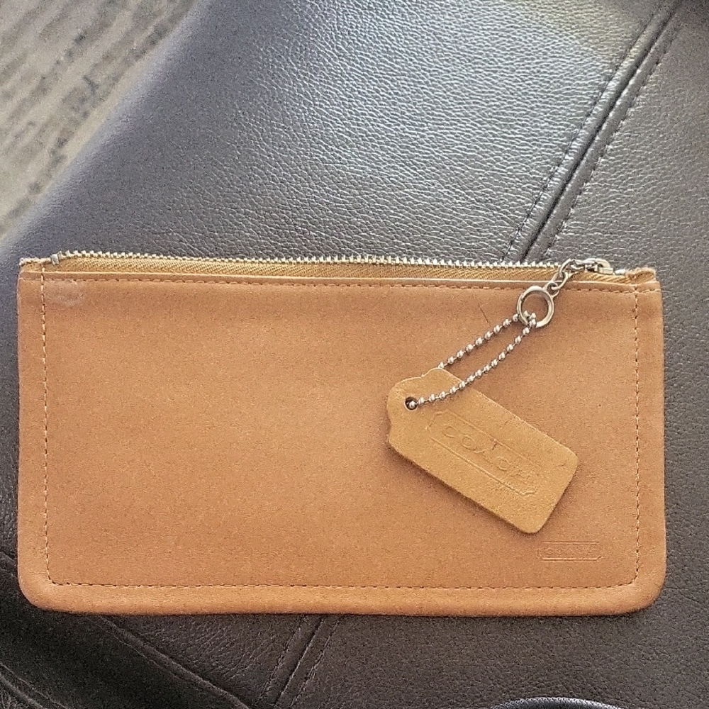 Coach Tan Leather Wallet with Tag